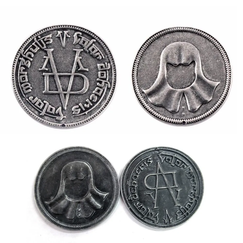 

Game of Thrones Faceless Men Coin Arya Stark's Gift 'Valar Morghulis' Metal Specie Jaqen H'ghar Bedge