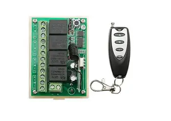 

DC12V 4CH Remote Control Switch Automatic Door Operators Receiver Transmitter Learning code Momentary Toggle Latched 315MHZ