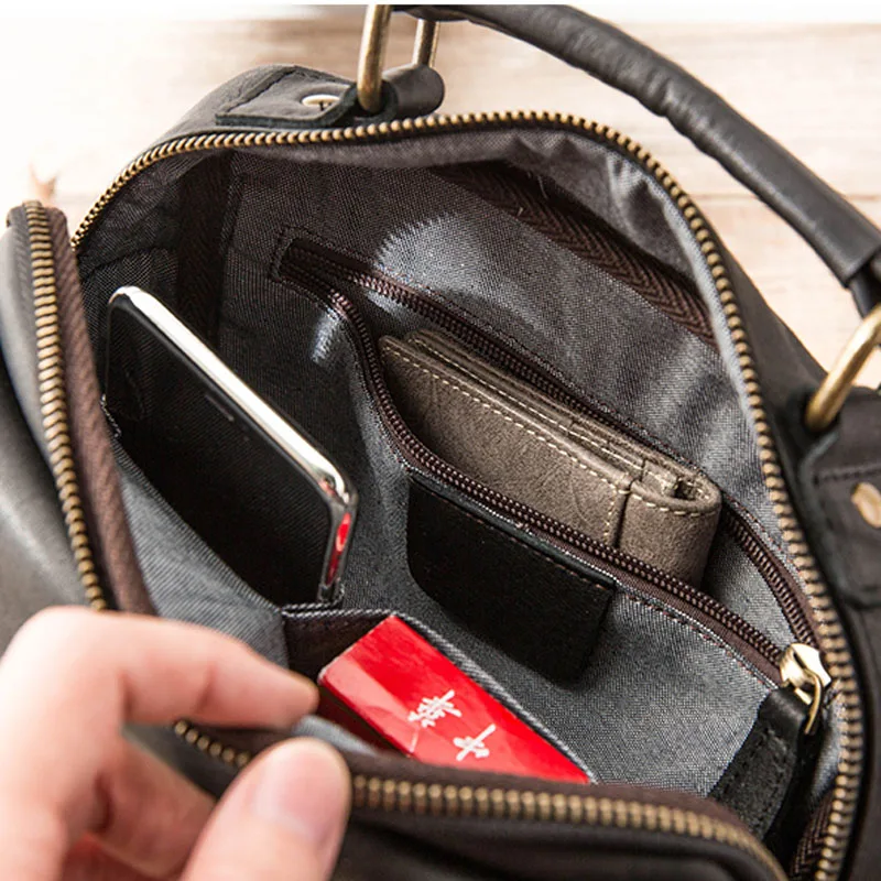 AETOO Men's Genuine Leather Bag Crossbody Bags for Men Messenger Bag Men Leather Men's Shoulder Bags Male Handbags