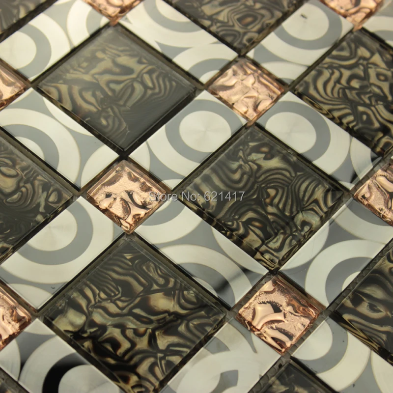Braun Farbe Kunstglasmosaik Fliesen Fur Kuche Backsplash Badezimmer Dusche Fliesen Schwimmbad Mosaik Flur Wand Mosaik Tile For Kitchen Tiles Kitchenmosaic Kitchen Aliexpress