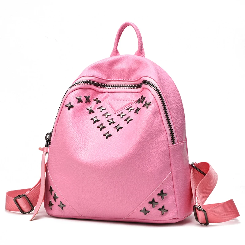 Fashion Designer Women Motorcycle Backpack Hip Pop Style Ladies Dual