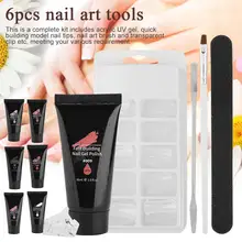 Nail Art Набор инструментов акриловые УФ гель Быстрое Строительство Модель Nail TipsTransparent Клип ногтей комплект