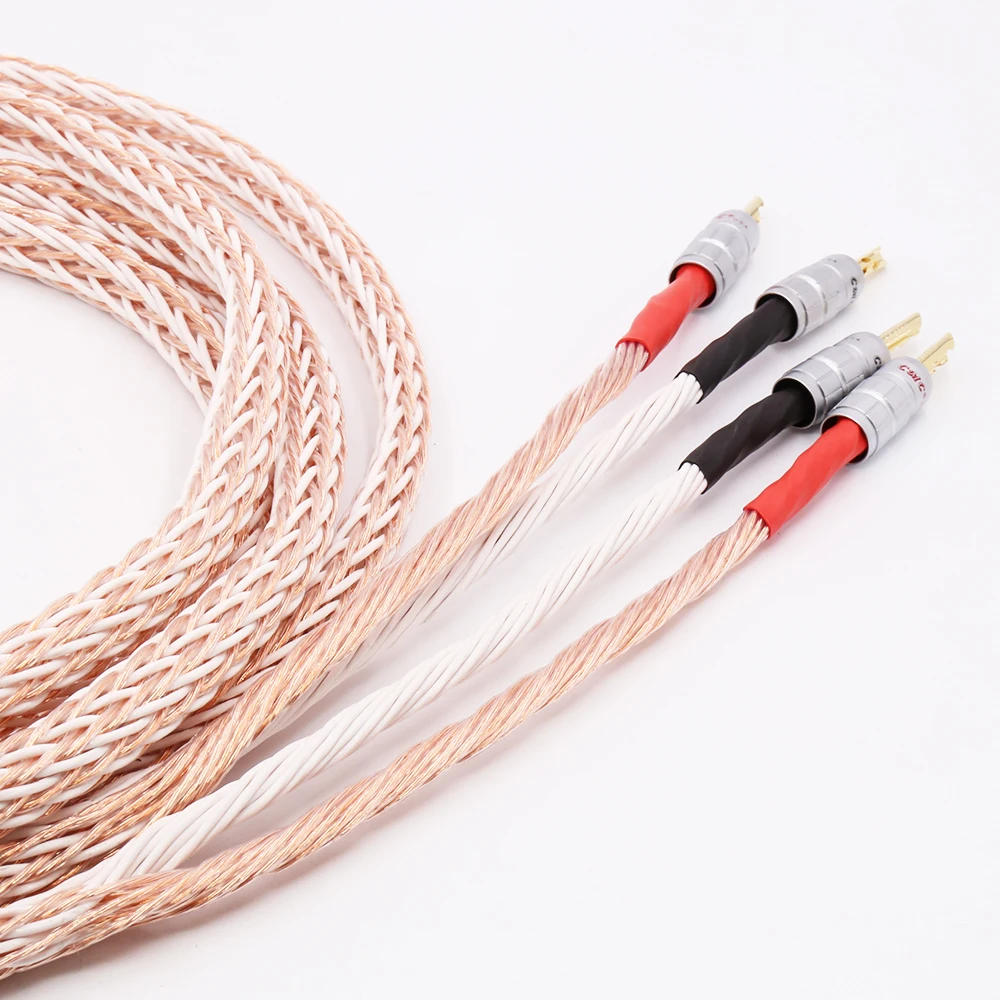 Hi End 12TC динамик провод Hifi кабель для колонок CMC BFA позолоченный Банановый