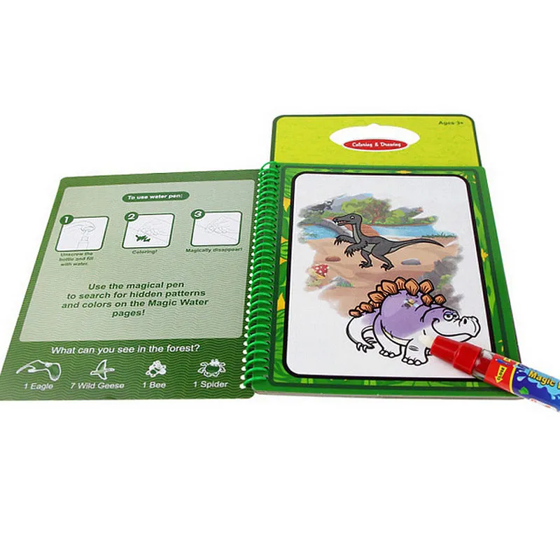 Magic Book Water Draw Board Exercise Doodle Reveal Coloring Painting Reusable Paper Drawing Toy YJS Dropship
