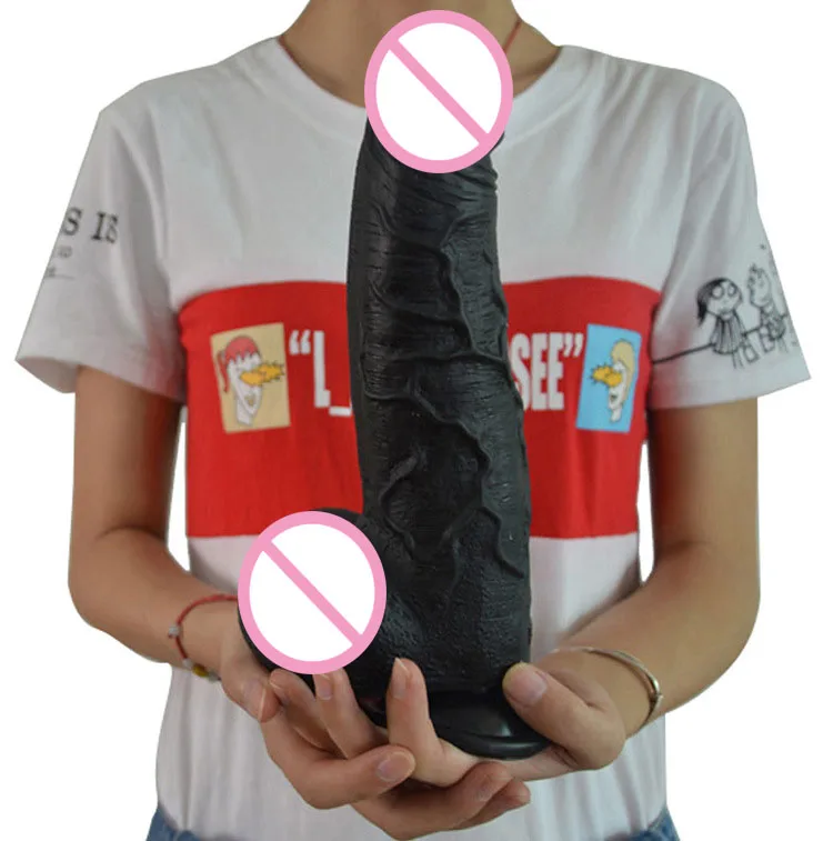 250*50mm huge horse black dildo realistic male genital fake dicks male artificial penis Clitoral stimulation sex toys for women