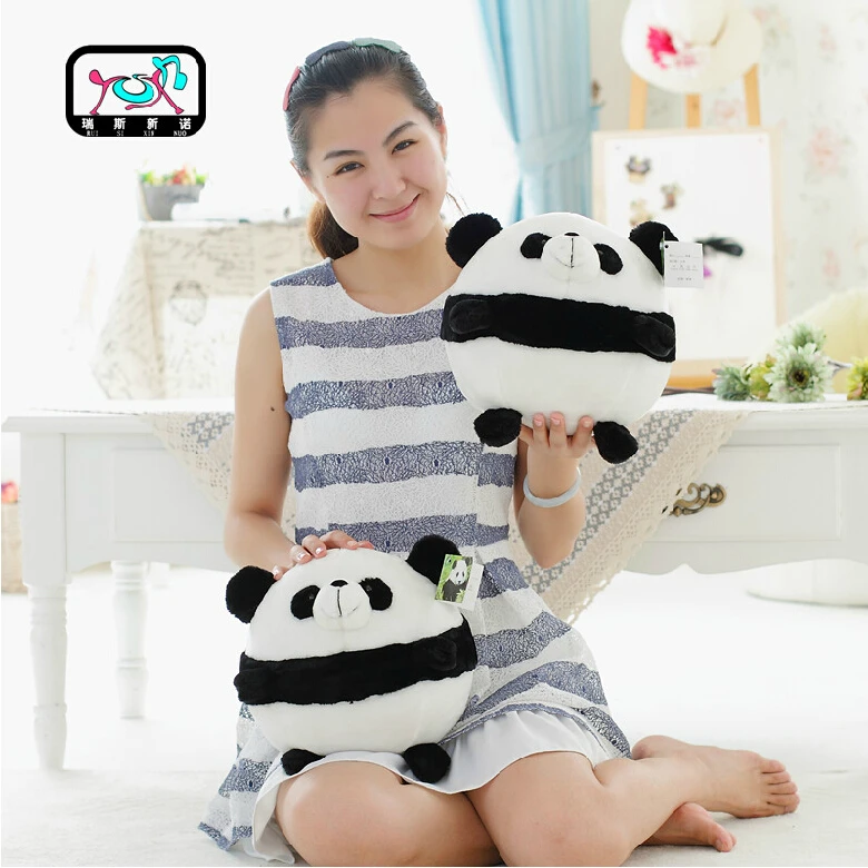 

1pcs 20cm Round head panda cartoon stuffed plush toy lovely Fat Panda Kawaii doll for children