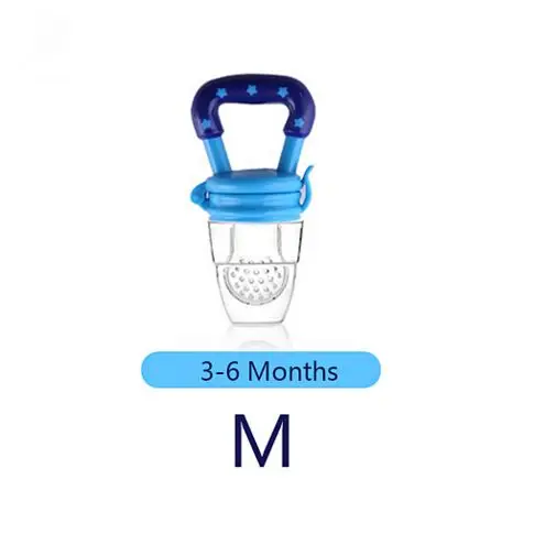 Feeder Blue M Детское питание, соска, силиконовая соска, товары для кормления фруктов, соска, соски для кормления, инструмент для кормления, соска, Детская соска, попробуйте есть - Цвет: Feeder Blue M