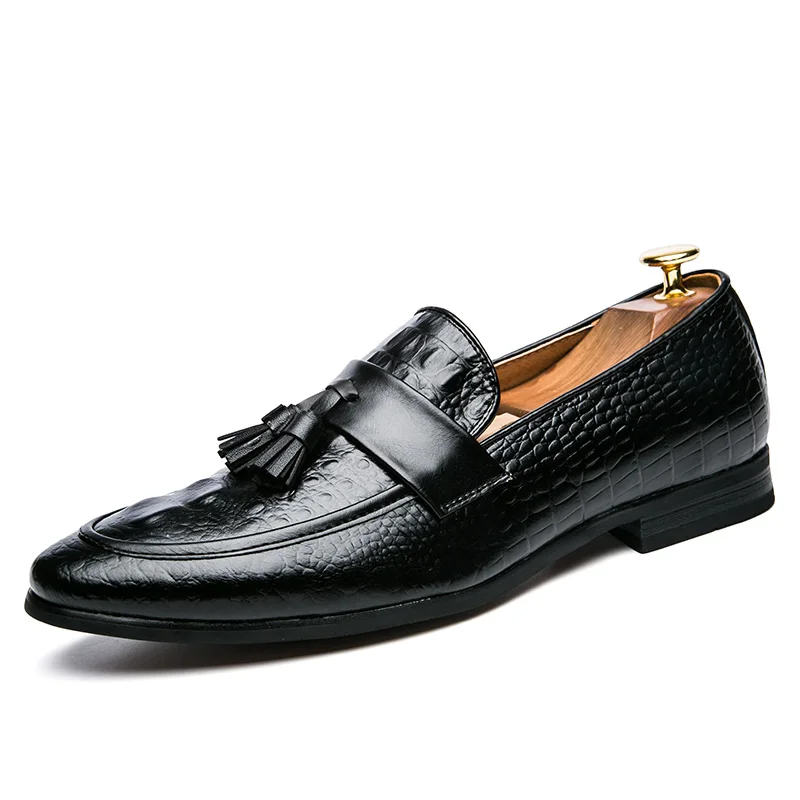 mens tassel shoes leather italian formal snake fish skin dress office footwear luxury brand fashion elegant oxford shoes for men (10)