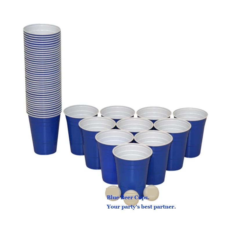 Blaue Becher, Blue Solo Cups 16 oz. 473 ml blau 10pcs for Party & Beer