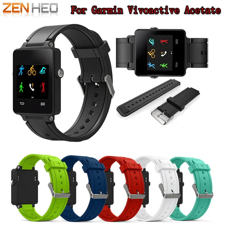 ZENHEO Watch Band New Fashion Sports Silicone Bracelet Strap Band For Garmin Vivoactive Acetate Smart WatchBand Accessories 2018