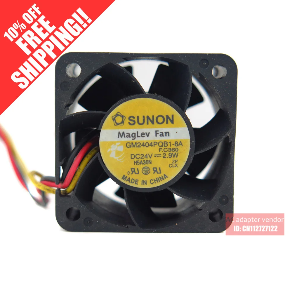

GM2404PQB1-8A 24V 3,9 W 2-проводный охлаждающий вентилятор SUNON 40*40*28