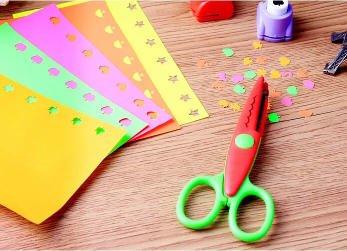 Красочные новый милый бумаги удар Стикеры Для детей роспись Клей DIY Craft домашний праздник Аксессуары