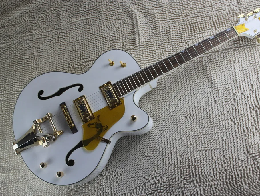 

2019 New + guitar factory + Grets white falcon jazz guitar semi hollow body the white falcon electric guitar chinese made jazz