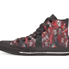 Jason Voorhees(многие лица); Новинка; дизайнерская Повседневная парусиновая обувь; обувь на заказ; Прямая поставка