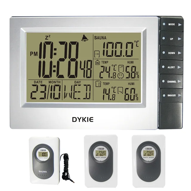 digital wireless weather station with indoor outdoor thermometer