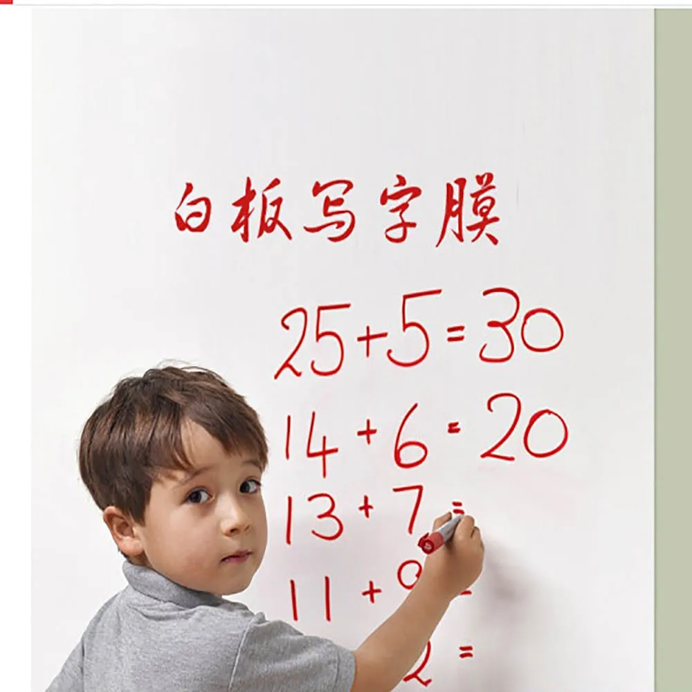 

HOHOFILM 100cmx1000cm Whiteboard Film Self-Adhesive Stickers Writing Film for School/Office/Home Writing Vinyl Roll