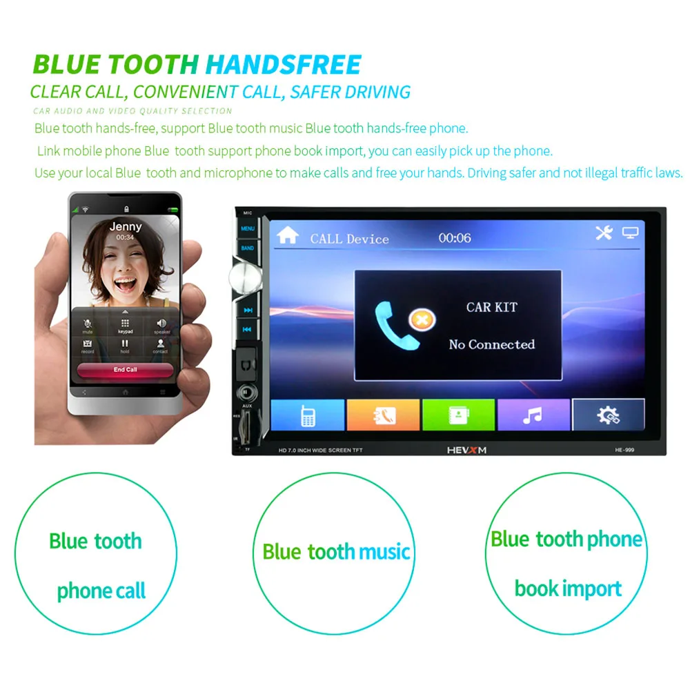 AIYIMA 7 &quot2 Din Universal MP5 плеер HD цифровой Дисплей Bluetooth мультимедийный видеоплеер USB AUX
