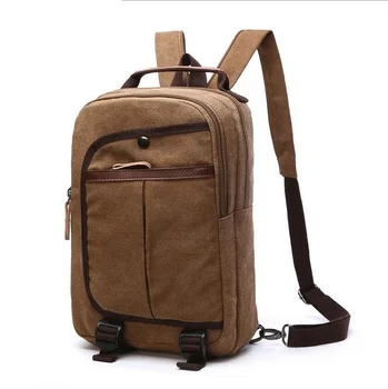 

070917 men canvas backpack double shoulder bag