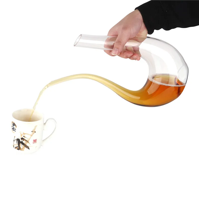 U shaped glass wine decanter decanters for drink whisky wine aerator