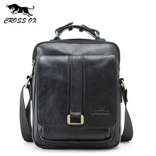CROSS OX Business Men Genuine Leather Bag Natural Cowskin Men Messenger Bags Vintage Men's Cowhide Shoulder Crossbody Bag SL053M