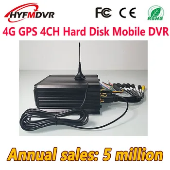 

Full netcom 4G remote video monitoring GPS real-time location AHD960P 4-channel hard disk MDVR 4ch video input