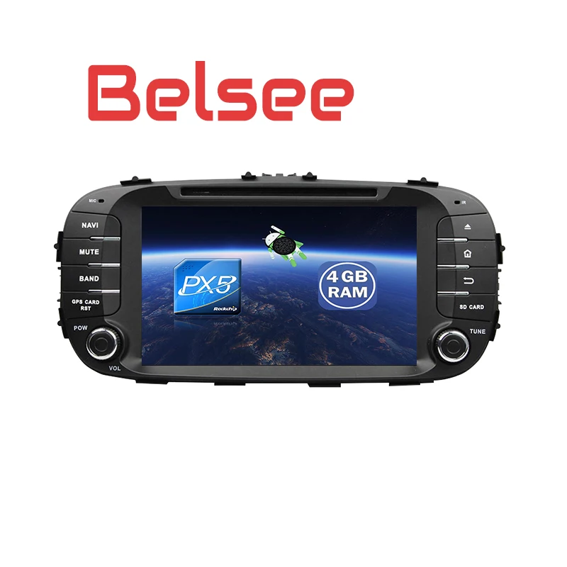 Автомагнитола Belsee для Kia Soul Android 8 0 Восьмиядерный процессор PX5 4 Гб Авторадио