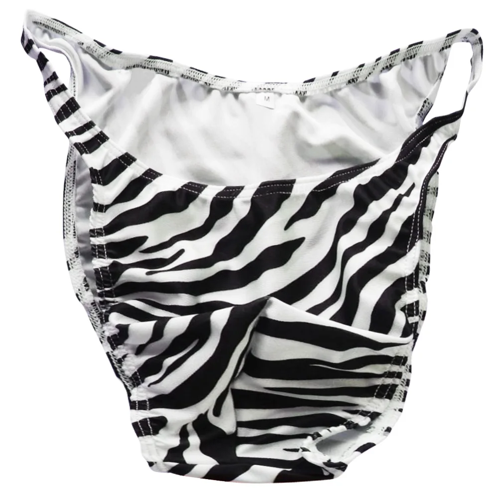 Buy New Zebra Black&White Hot Sexy Men's Briefs Bulge