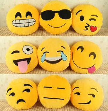 

Emoji Pillows Yellow Facial Expression Smilies Cushion Cusion Creative Pillow Plush Stuffed Christmas Gift Toy For Baby Kids