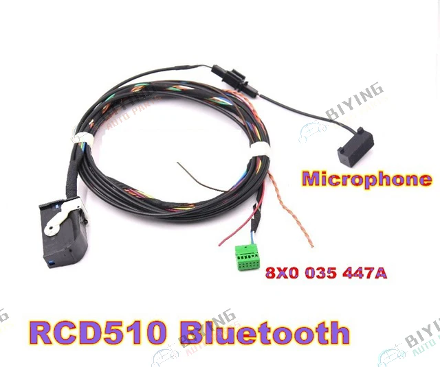 Для VW Bluetooth жгут проводов 8X0035447A для RCD510 RNS510 Tiguan GOLF Jetta Passat CC с микрофоном 8X0 035 447 A