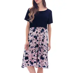 MUQGEW платья для беременных женские летние платья для беременных с коротким рукавом с цветочным принтом Платья для кормящих грудью vestido 2019