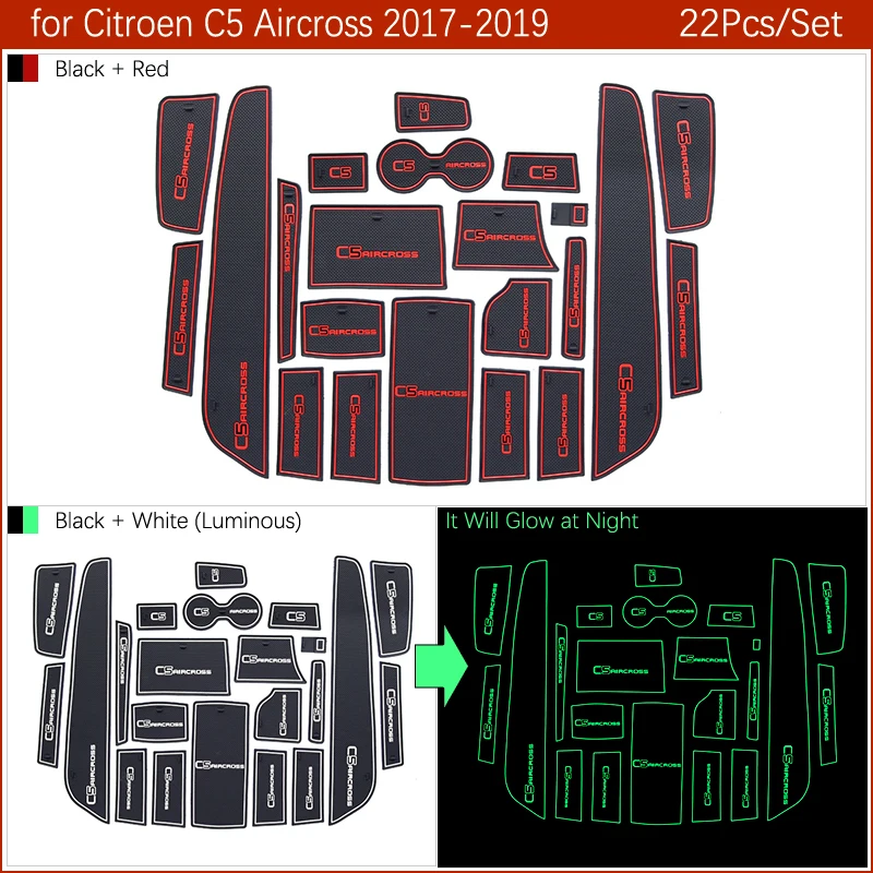 Противоскользящие ворота Слот коврик резиновая подставка под кружку для Citroen C5 Aircross C5-Aircross аксессуары наклейки
