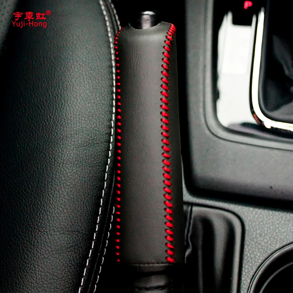 Car Handbrake Covers Case for Subaru XV Forester 2013 Genuine Leather Cover Handbrake Lever Grips