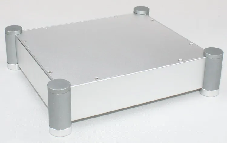WA82 Серебряный полный алюминиевый корпус/аудио усилитель чехол/предусилитель коробка/ламповый усилитель шасси 320*70*280 мм