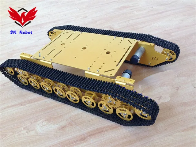 

DIY Robot Metal Tank Chassis 4wd Robot Crawler Tracked Vehicle Caterpillar Track Chain Car Mobile Platform Tractor RC Toy