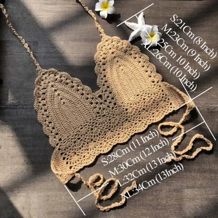 Newly 1 Pcs Swimsuit Swimwear Bikini Knitting Solid Color Breathable for Beach Holiday BFE88