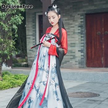 

2020 design women hanfu traditional chinese clothing ethnic clothes oriental embroidery suit vintage ancient costume