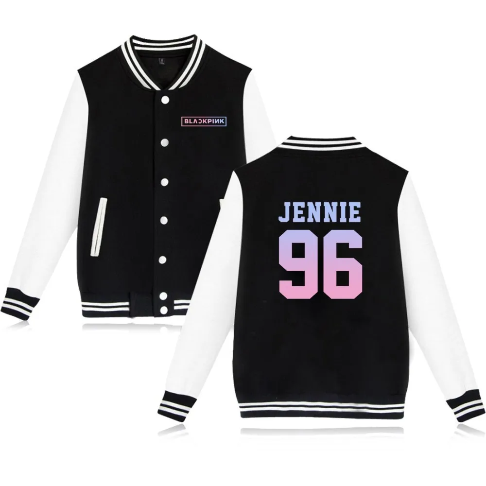 Kpop Blackpink женские толстовки РОЗА Лиза JISOO бейсбольные куртки женские зимние толстовки плюс размер 4XL одежда товар