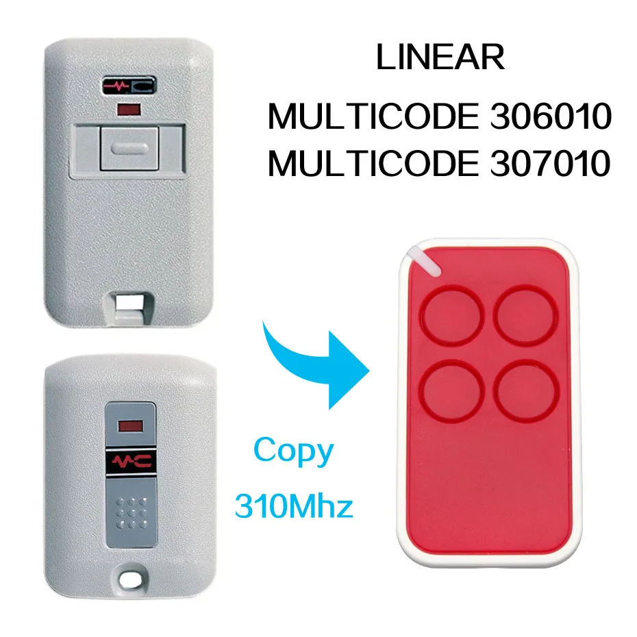 

Copy LINEAR MULTI.CODE 306010 door remote control universal gate door remote control 310mhz MULTICODE 307010 remote control