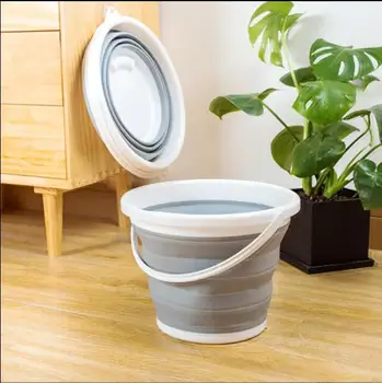 

Hot 2017 31.5*24cm Multi-Function Portable Folding Silicone Basin Wash Basin Portable Convenient Folding Silicone Buck 10L