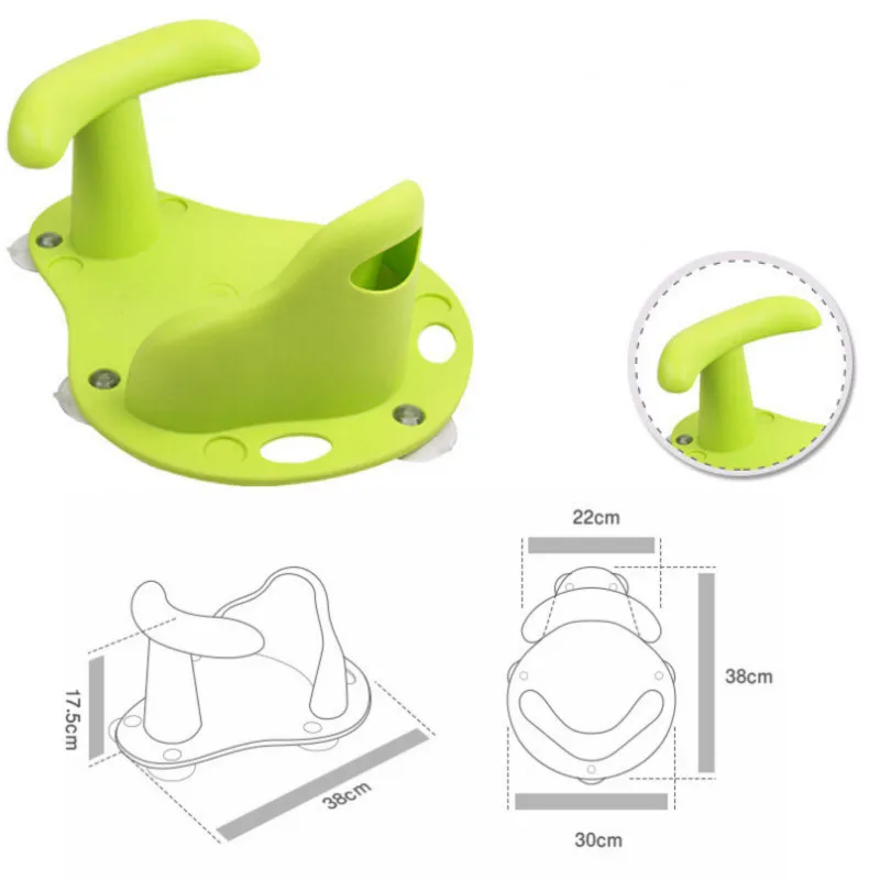 1 Baby Shower Cushion Bathtub Pad Mat Chair Safety Anti Slip Seat Baby Dining Chair Baby Care Bathing Seat Washing Toys 122