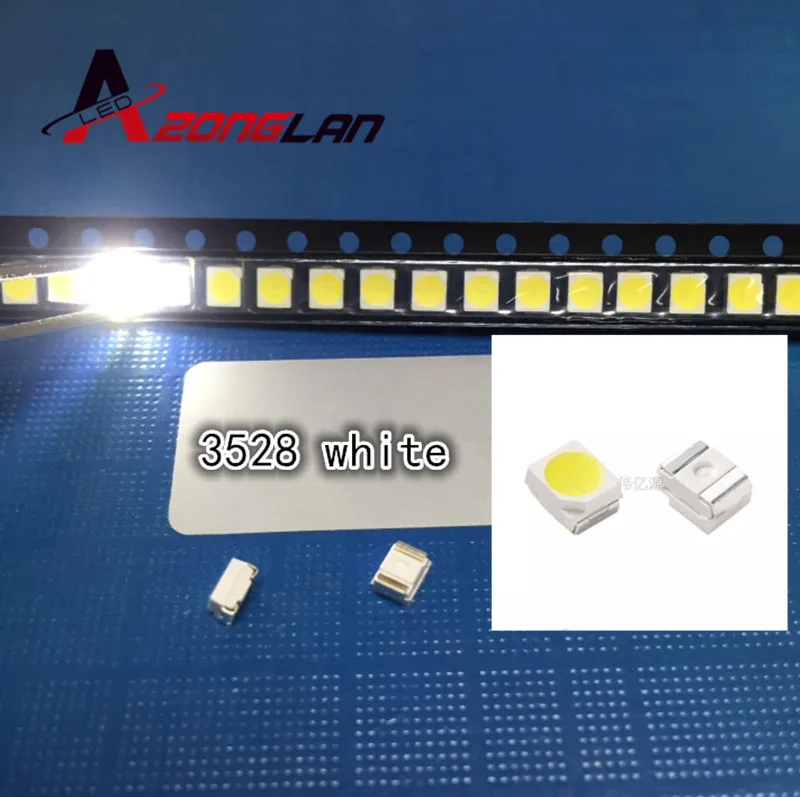 100 шт./лот 0 2 Вт SMD 2835 LED Lamp Bead 21 25 лм White 3528 холодные белые бусины Chip DC3.0 3.4V Бесплатная
