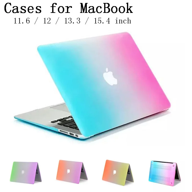 

New Rainbow shell case cover for Apple Macbook Air Pro Retina 11.6 12 13.3 15.4 inch laptop Cases For Mac book bag,SKU0132C