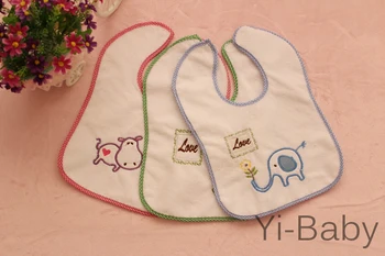 

2pieces/lot YB0018 Baby waterproof bib Burp Cloths Infant saliva towels Baby bib Free shipping