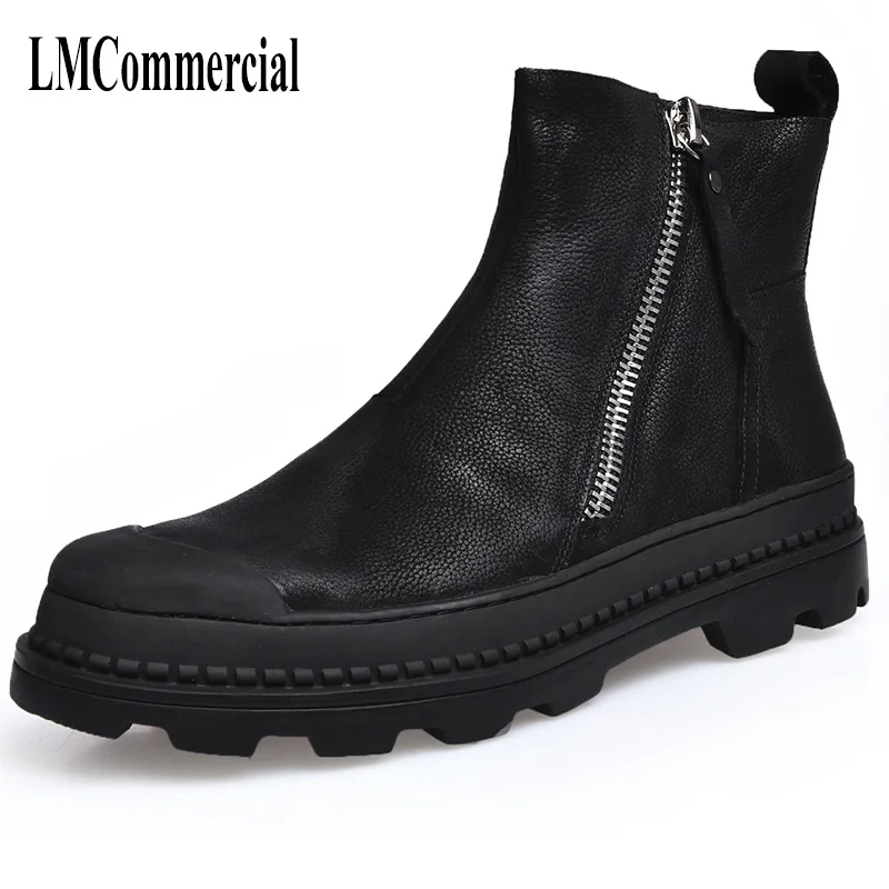 

The autumn winter men's Martin men leather boots British style high shoes men with cashmere breathable men casual shoes