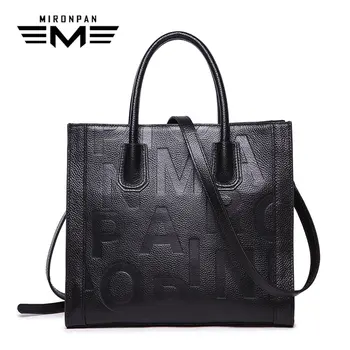 

MIRONPAN Ladies Genuine Leather Handbag Fashion Business Women'S Bags Shoulder Bag Women Zipper Soft Women'S Handbag