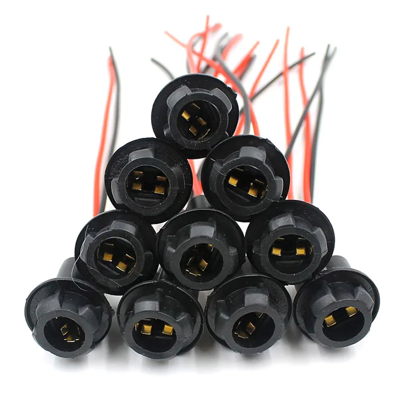 10 x T10 5050 W5W194 LED bulb socket Connection linein Lamp Bases from Lights & Lighting on