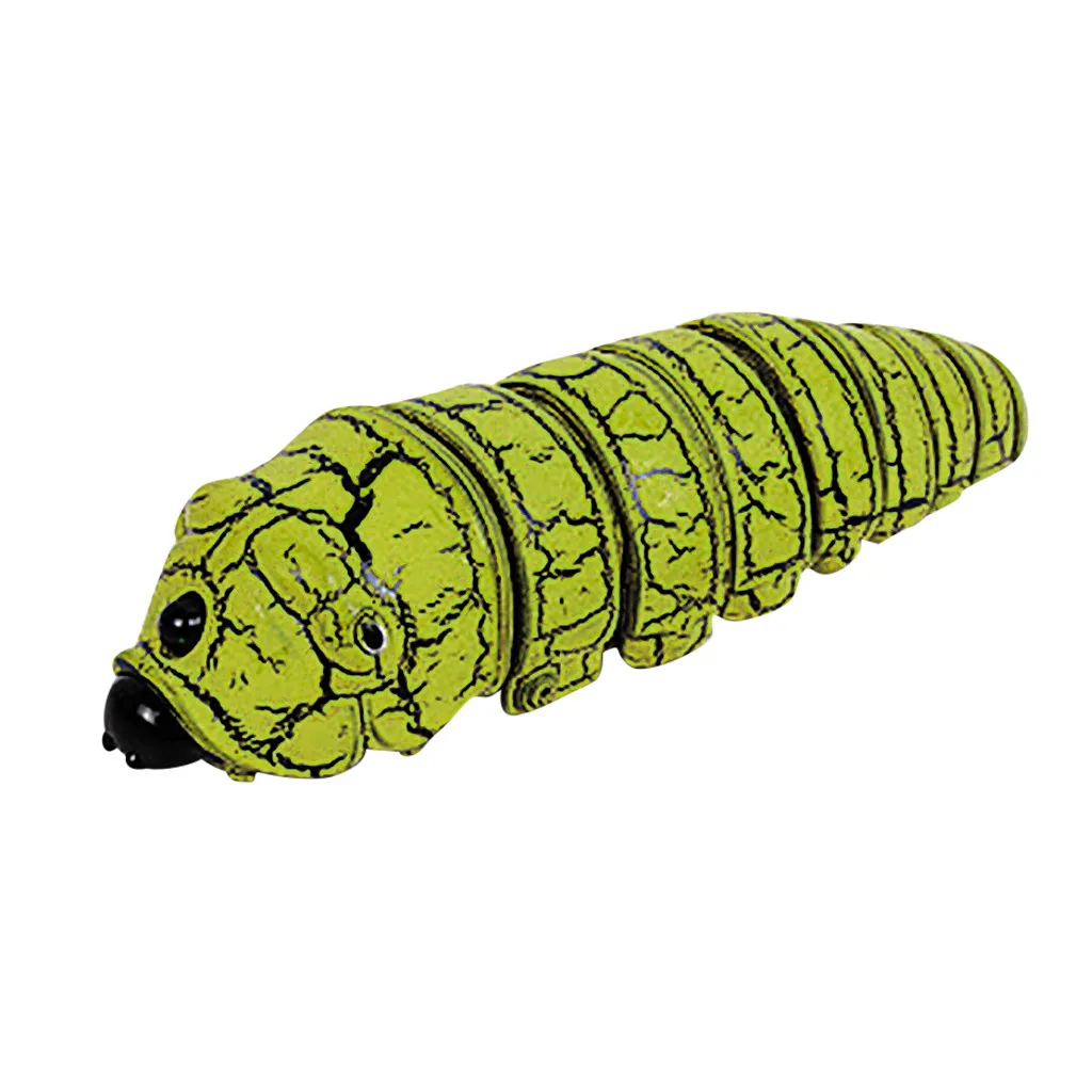 Игрушки для животных для детей пульт дистанционного управления Забавный пульт дистанционного управления насекомое гусеница пластиковые инфракрасные RC игрушки для розыгрышей MJ1129 - Цвет: Army Green