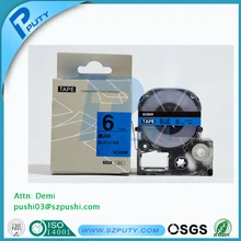 LC-2LBP/SC6BW черный на голубом ленточный картридж Подходит для epson LabelWorks LW-300