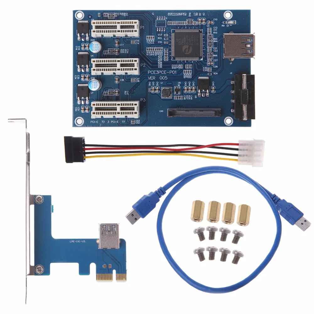 High Quality PCI E PCI E Express 1X To 3 Port 1X Switch Multiplier HUB Riser