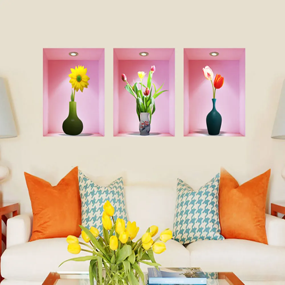 3 قطعة/المجموعة 3D زهرية القابل للإزالة جداريات الشارات ملصقات اللصق جدار ملصق لاصق لامع ورائع لغرفة النوم المعيشة غرف الاطفال ديكور DIY 3 قطعة/المجموعة 3D زهرية القابل للإزالة جداريات الشارات ملصقات اللصق جدار ملصق لاصق لامع ورائع لغرفة النوم المعيشة غرف الاطفال ديكور DIY